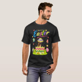 イースターエッグジャーマンシェパードハッピーイースター Tシャツ (正面フル)
