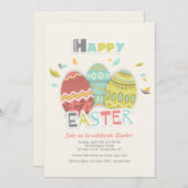 イースターエッグススリー招待状 招待状 (正面/裏面)