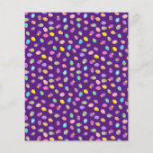 イースターエッグスタイル紫の背景絵柄 チラシ (裏面)