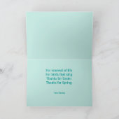 イースターエッグスチューリップスハッピーイースターグリーティングカード シーズンカード (内部)