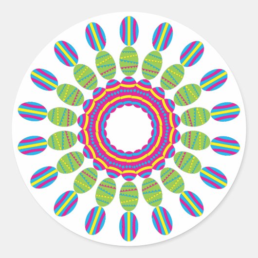 イースターエッグステッカー ラウンドシール (正面)