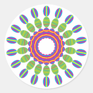 イースターエッグステッカー ラウンドシール