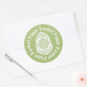 イースターエッグステッカー ラウンドシール (封筒)