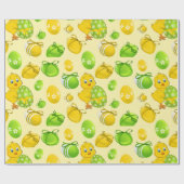 イースターエッグズリトルチキンパターン ラッピングペーパー (フラット)