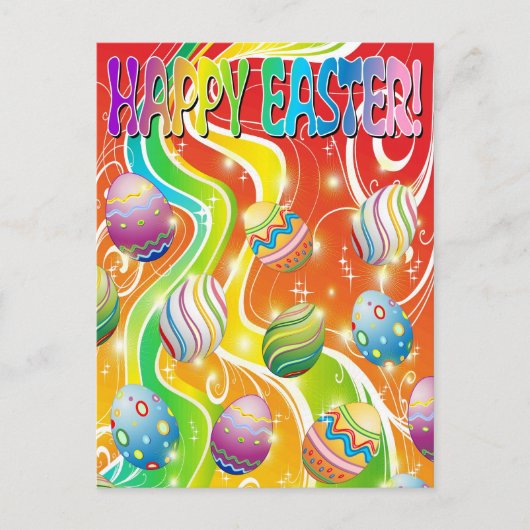 イースターエッグズ装飾デザイン シーズンポストカード (正面)