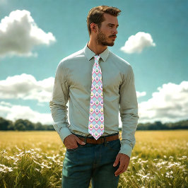 イースターエッグダイヤモンドパターン ネクタイ