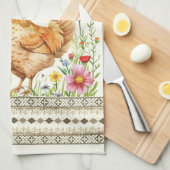 イースターエッグチキンヘンキッチンタオル キッチンタオル (四つ折り)