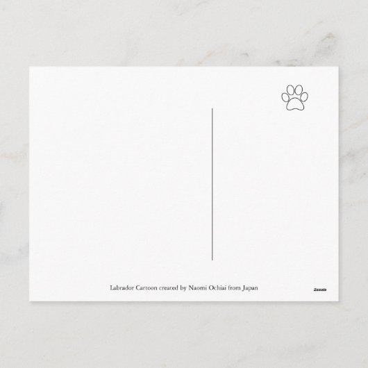 イースターエッグチョコレートラブラドール子犬の花 シーズンポストカード (裏面)