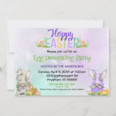 イースターエッグデコレーション招待状 招待状 (正面)