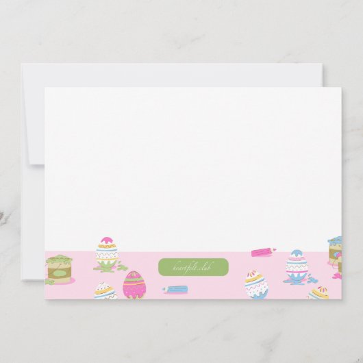 イースターエッグデコレーション パーティー招待状 招待状 (裏面)