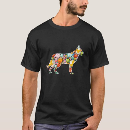 イースターエッグドイツの羊飼い犬イースターデーキッズメン Tシャツ (正面)