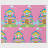 イースターエッグハウスラッピング紙 ラッピングペーパー (フラット)
