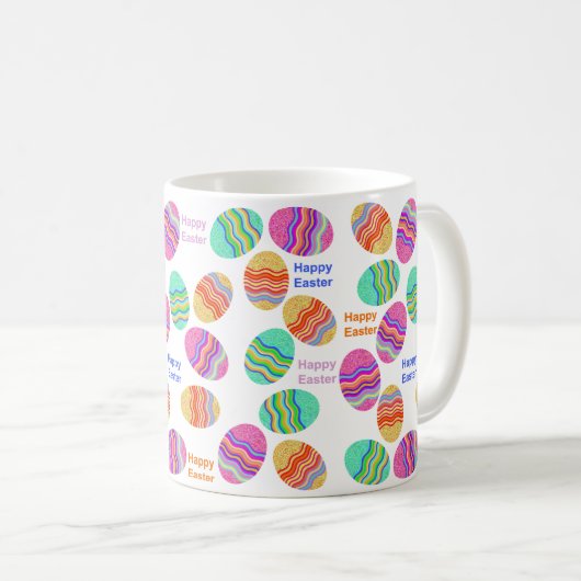 イースターエッグハッピーイースターマグ コーヒーマグカップ (正面右)