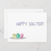 イースターエッグハッピーイースター ポストカード (正面/裏面)