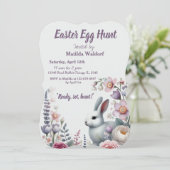 イースターエッグハントうさぎ招待状 招待状 (スタンド正面)