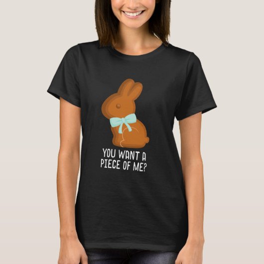 イースターエッグハントが好きなウサギ 私のことをもっと知りたい? Tシャツ (正面)