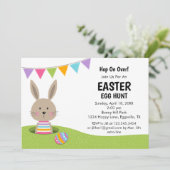 イースターエッグハントとウサギとの卵のバスケットのご招待 招待状 (スタンド正面)