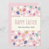 イースターエッグハントとブルンチ カラフルな卵 シーズンカード (正面/裏面)