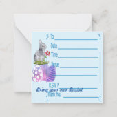 イースターエッグハントのお誘い ノートカード (裏面)