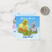 イースターエッグハントのお誘い ノートカード (正面/裏面インサイチュ)