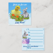 イースターエッグハントのお誘い ノートカード (正面/裏面)