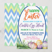 イースターエッグハントのお誘い 招待状 (正面/裏面)