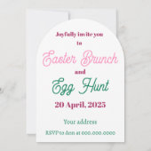 イースターエッグハントへの招待 招待状 (裏面)