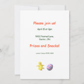 イースターエッグハントチキンポップアップ 招待状 (裏面)