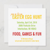イースターエッグハント招待状 招待状 (裏面)