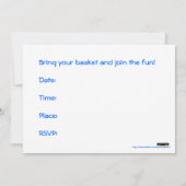 イースターエッグハント招待 イースターの楽しみ イースターの牛 招待状 (裏面)