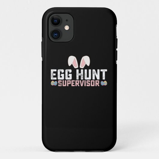 イースターエッグハント監督者 ユーモアあふれるイースターうさぎ Case-Mate iPhoneケース (裏面)