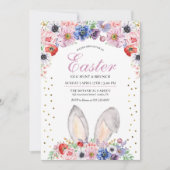 イースターエッグハント バニーイヤーズ 春の花 招待状 (正面)