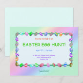 イースターエッグハント ペイント卵 招待状 (正面/裏面)