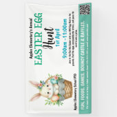 イースターエッグハント 学校または教会の資金調達イベント 横断幕 (縦)