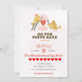 イースターエッグハント 春の パーティー招待状 招待状 (正面)