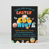 イースターエッグハント（黒背景） 招待状 (スタンド正面)