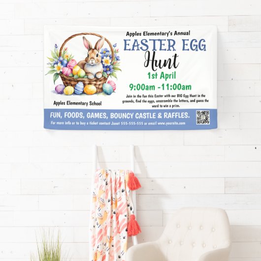 イースターエッグハントPTO PTA教会バナー 横断幕 (インサイチュ)