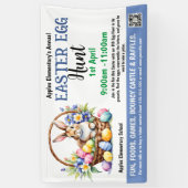 イースターエッグハントPTO PTA教会バナー 横断幕 (縦)