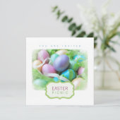 イースターエッグバスケットのピクニックへの招待 招待状 (スタンド正面)