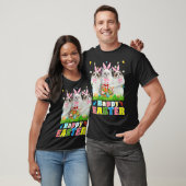 イースターエッグバスケットの3匹のウサギラグドール猫 イースター Tシャツ (ユニセックス)