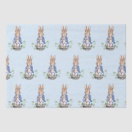 イースターエッグバスケットを持つウサギのピーター 薄葉紙