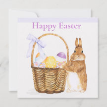 イースターエッグバスケット付きのイースターバニー