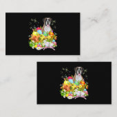 イースターエッグバスケット付きボクサーのバニーカッコいい犬 名刺 (正面/裏面)