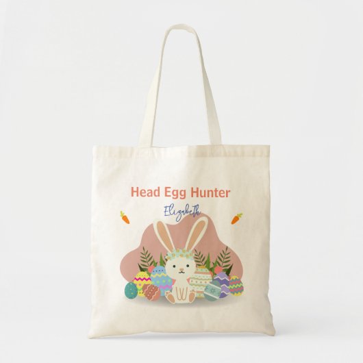 イースターエッグバッグ – 編集可能文字 トートバッグ (正面)