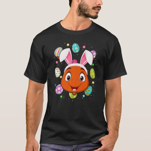 イースターエッグバニーイヤーアリ顔イースターサンデー Tシャツ (正面)