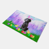 イースターエッグバニーチックス付きワイマランアドッグ ドアマット (アングル)