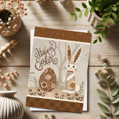 イースターエッグバニーフォークかわいいインスピレーション カード