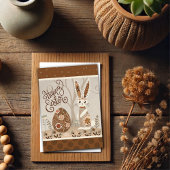 イースターエッグバニーフォークかわいいインスピレーション カード