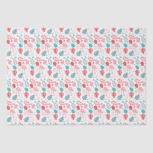 イースターエッグバニー耳パターン 薄葉紙 (正面)