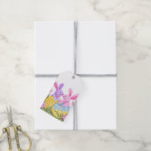 イースターエッグバンニー | パステルウォーターカラー ギフトタグ (より糸付き)